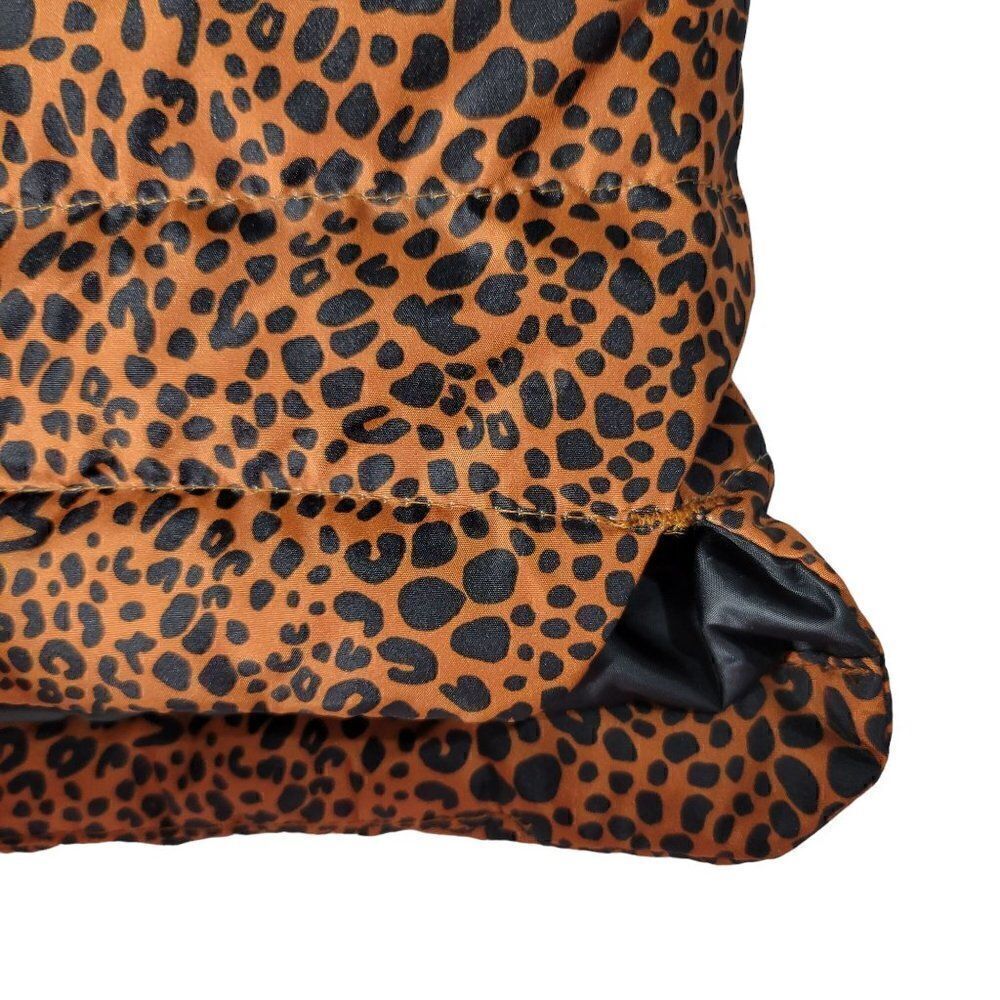 Lands End Puffer Vest Womens 3X (24-26W) 600 Down Leopard Water Resistant NEW - Picture 5 of 15